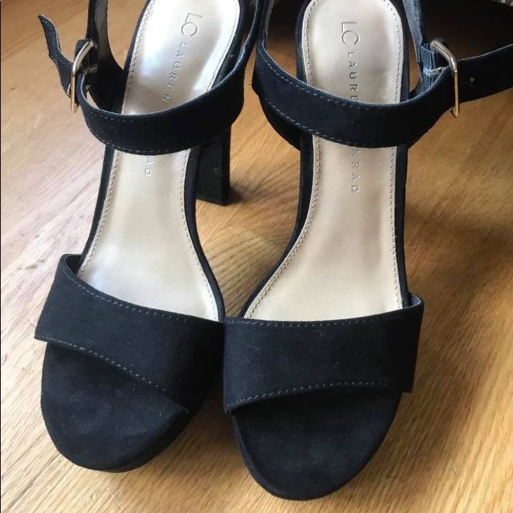 LC Lauren Conrad Black Block Heel
